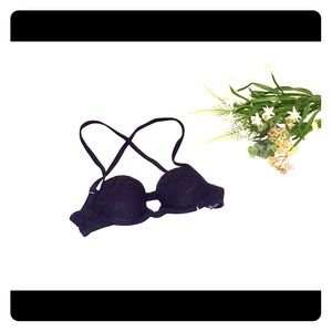 Aerie Navy blue lace bikini bra NWOT AERIE Lightly Lined Navy Blue Lace